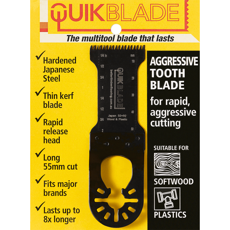 Quikblade aggressive tooth multitool blade package