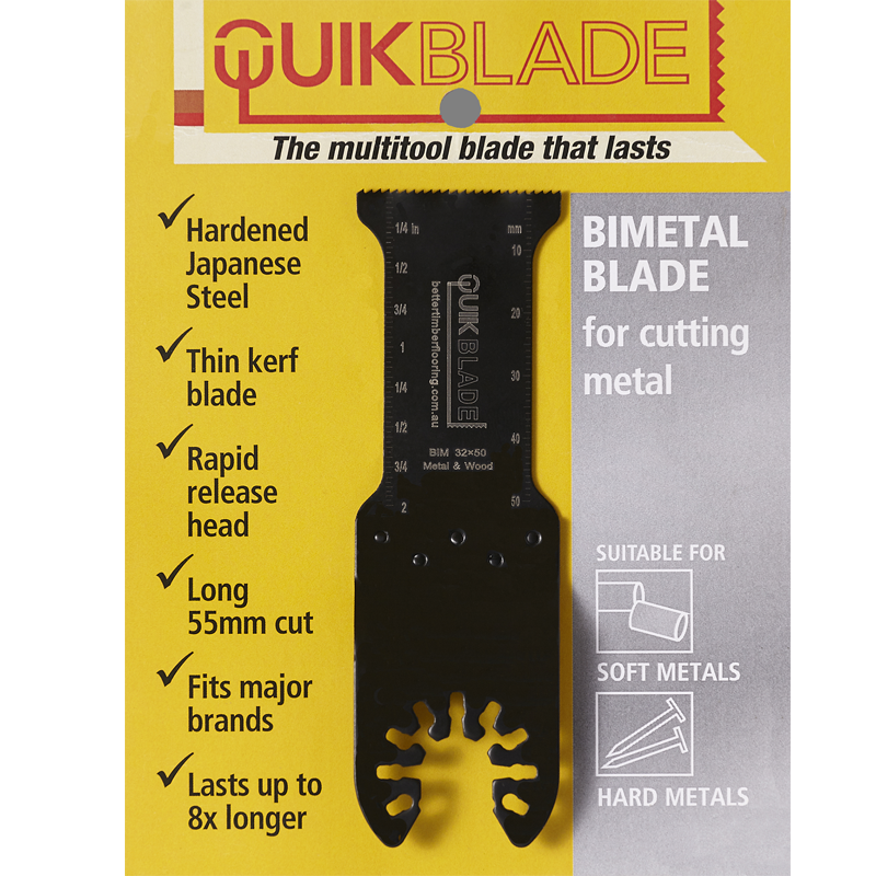quikblade bimetal blade packaging