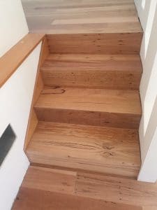 book matched flooring stair treads