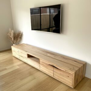 reclaimed timber entertainment unit